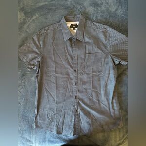 Men's Blue Patterned Shirt